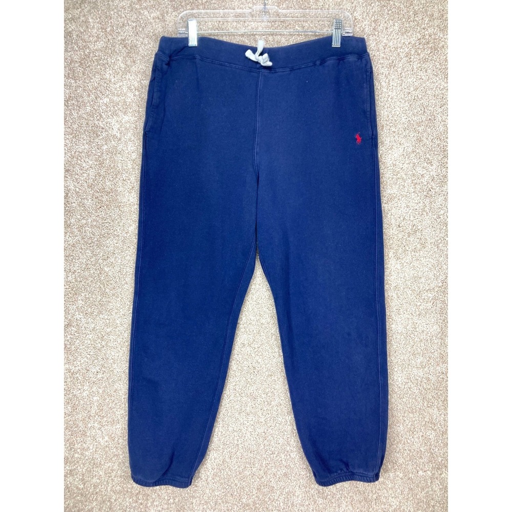 Polo Ralph Lauren Fleece Jogger Sweatpants Kids XL 18-20 Navy Blue Red Pony Logo
